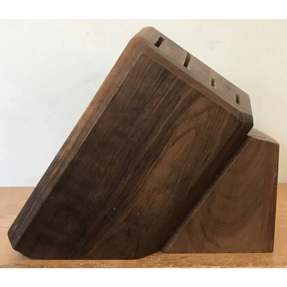 Cangshan Hardwood Teak Wood Wooden 14 Knife Block Holder